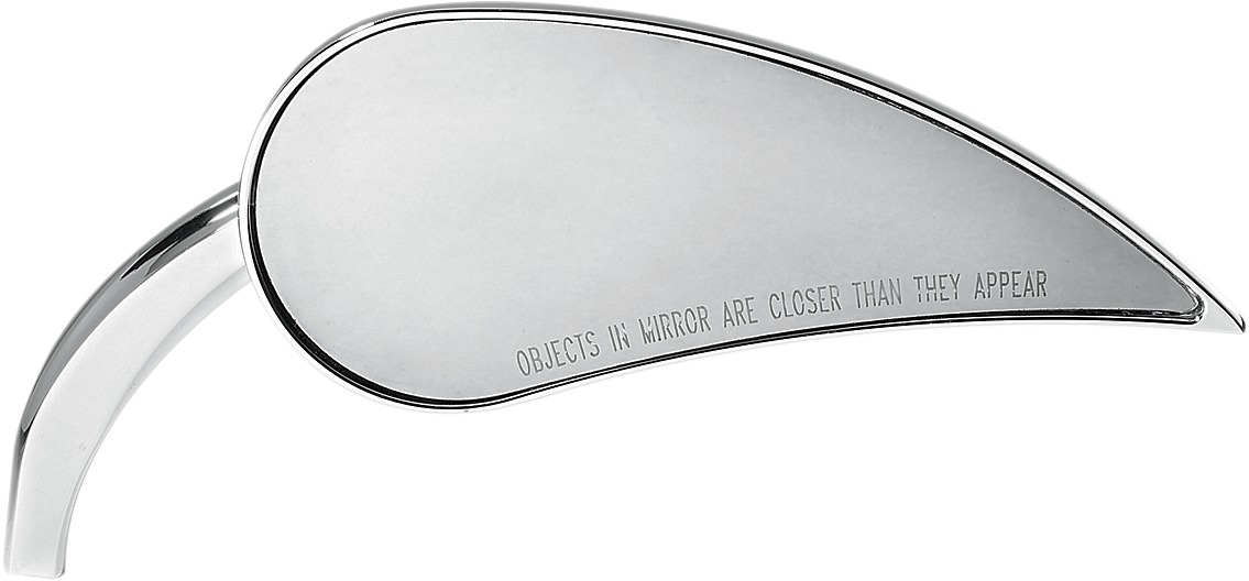 Arlen Ness Rad III Teardrop Mirror Right Chrome 13-091 - Click Image to Close