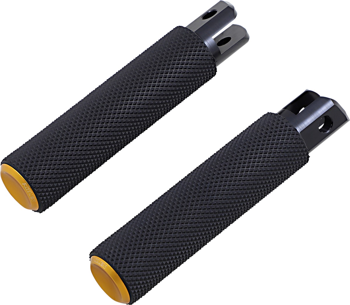 Arlen Ness Knurled Driver Pegs Gold Fits 2018+ Softail - Click Image to Close