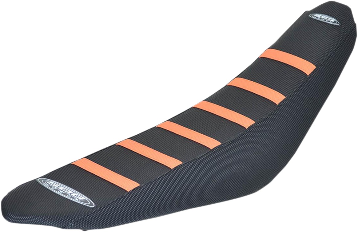 6-Rib Water Resistant Seat Cover Black/Orange - For 01-07 KTM 125-530 - Click Image to Close