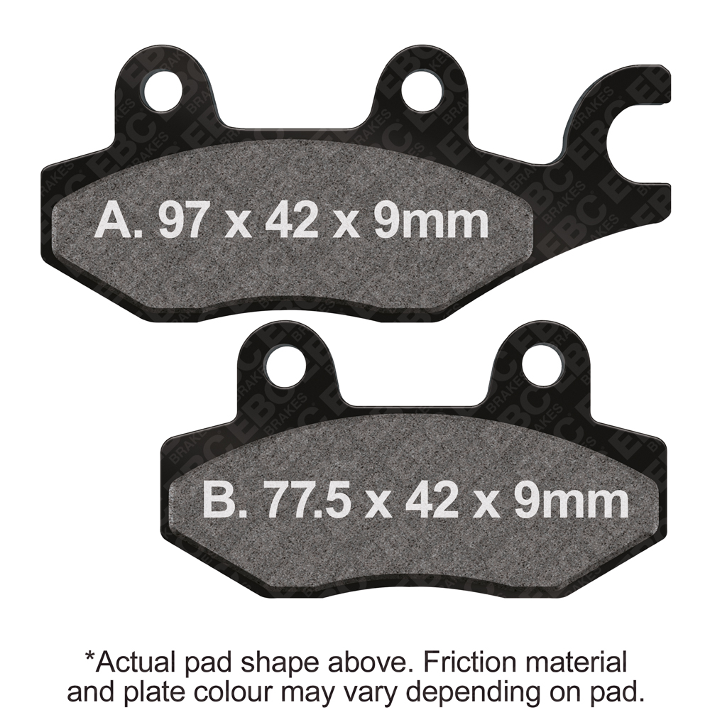 EBC GPFAX197HH Sintered Race Brake Pads For Kawasaki Ninja 400 17-23 - Race brake pads for 17-23 Ninja 400 front left - Click Image to Close