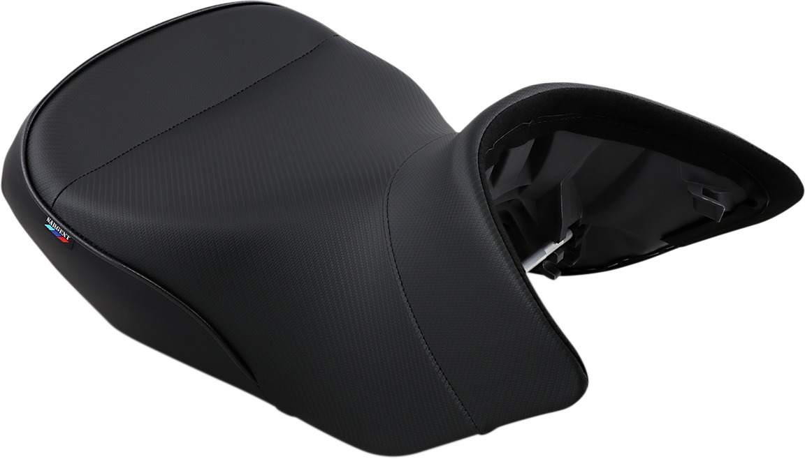 World Sport Performance Plain CarbonFX Vinyl Solo Seat - Black - R1200GS - Click Image to Close