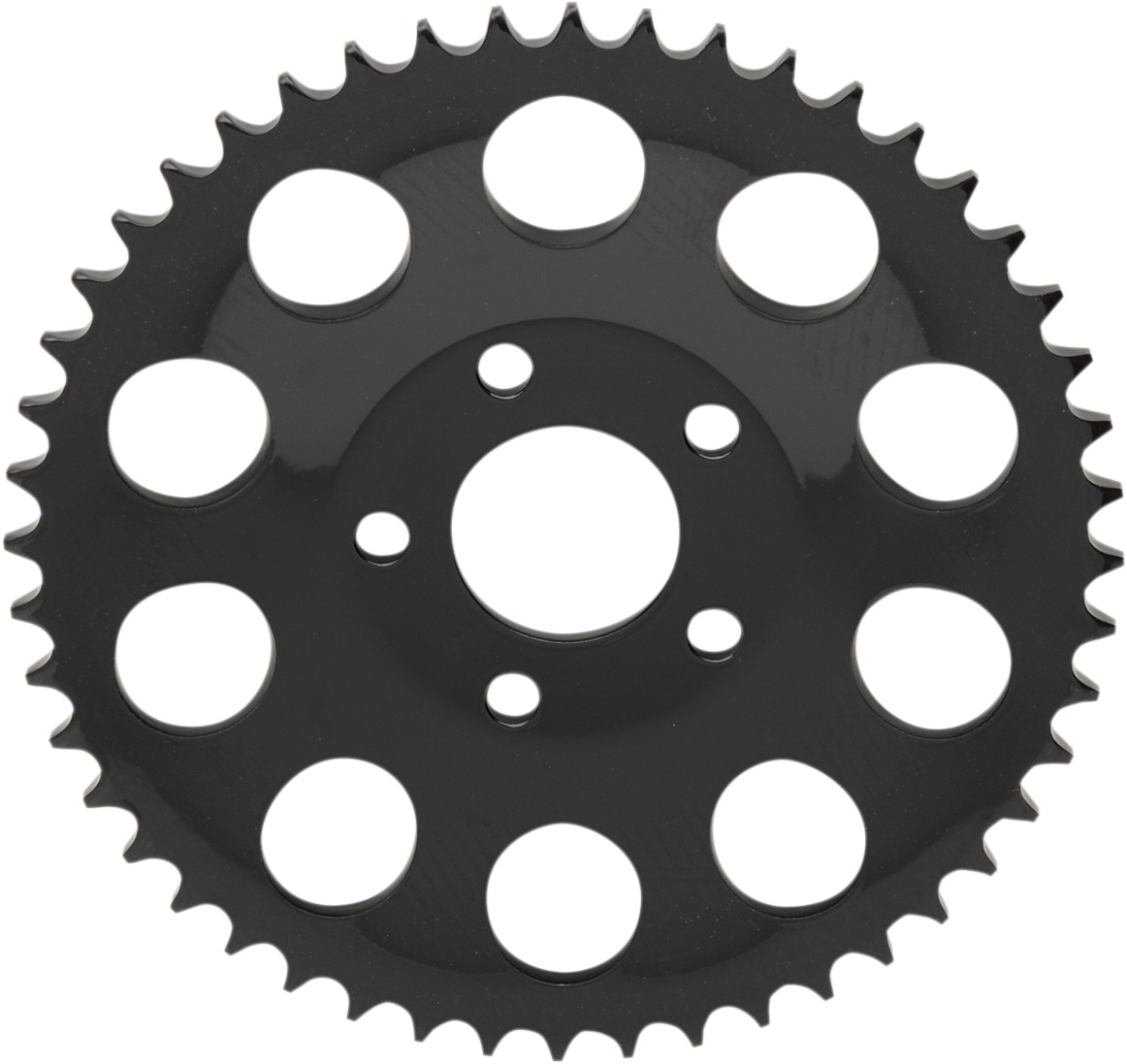 Carbon Steel 48T Drive Sprocket Gloss Black Offset 0.46" - Click Image to Close