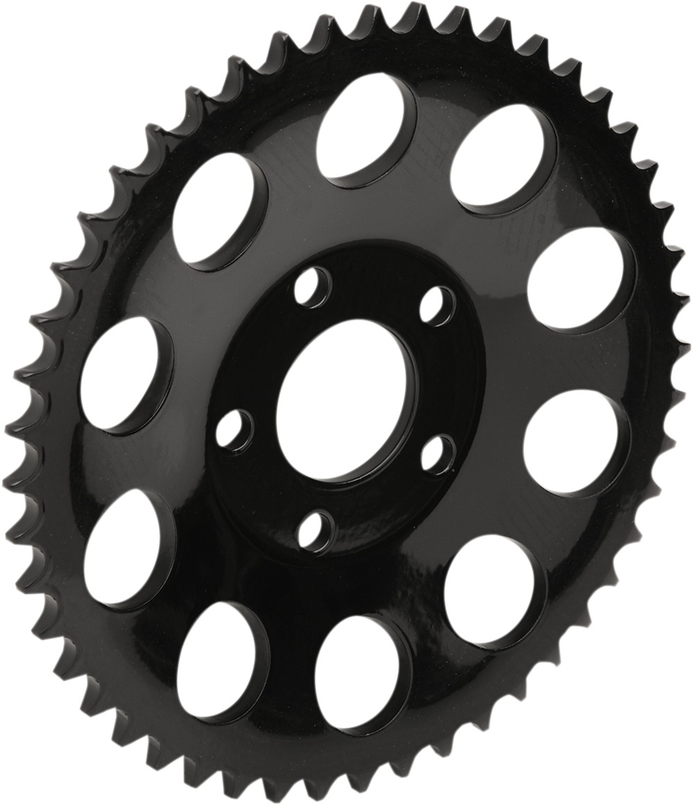 Carbon Steel 48T Drive Sprocket Gloss Black Offset 0.46" - Click Image to Close