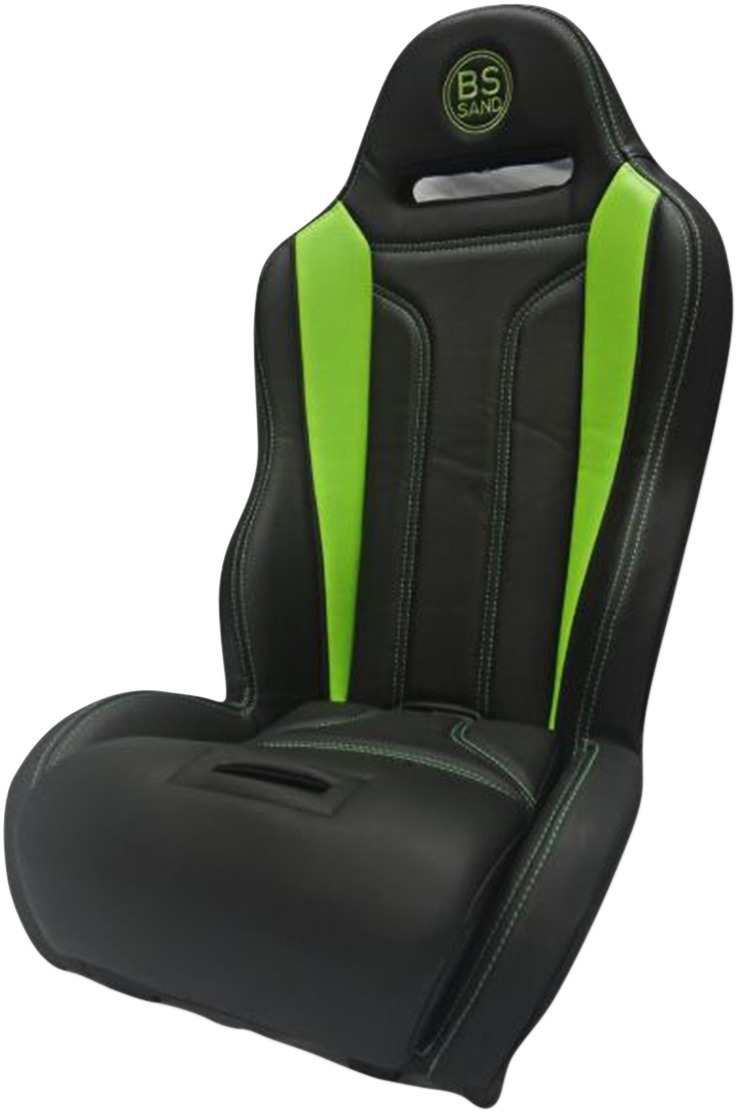 Performance Double T Solo Seat Black/Green - 2018 Textron Wildcat XX - Click Image to Close