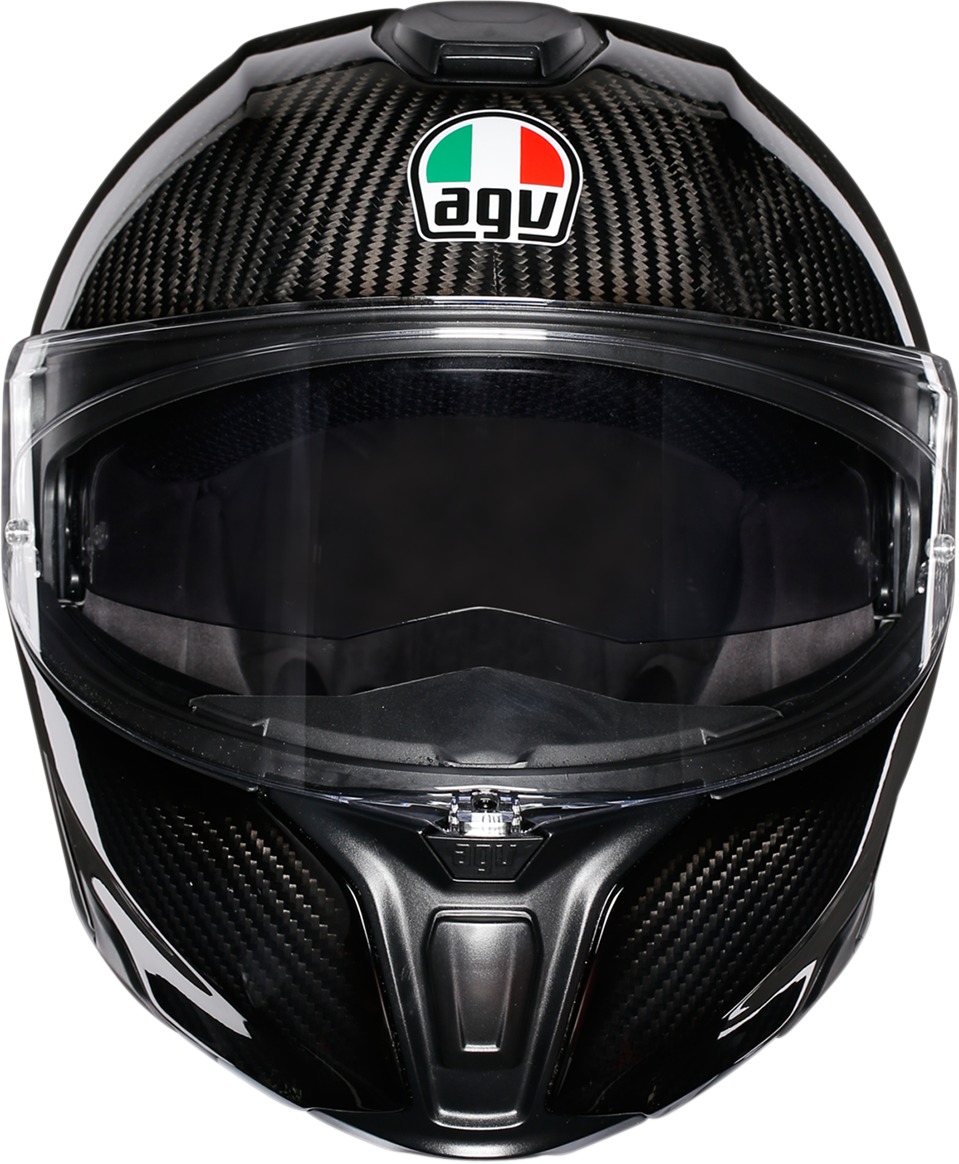 Sport Modular Street Motorcycle Helmet CF Black 2X-Large - Click Image to Close