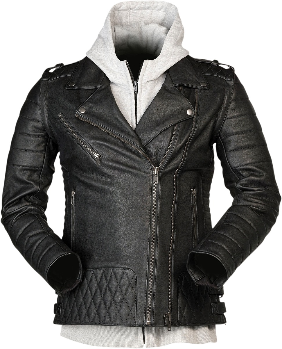 Z1R Women's Ordinance 3-In-1 Jacket Black 3W - 3-in-1 jacket with removable hoodie and sleeves - Click Image to Close