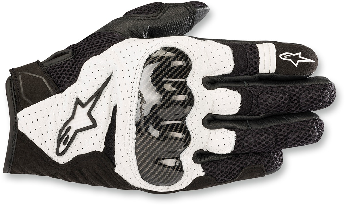 SMX1 Air V2 Motorcycle Gloves Black/White 2X-Large - Click Image to Close