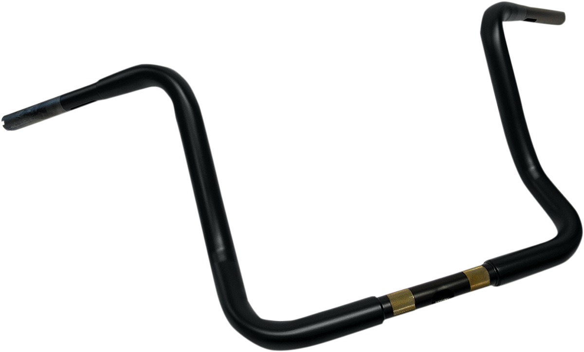 Drag Specialties 1-1/4in Buffalo Touring Handlebar Black - Fits Harley Touring models with TBW - Click Image to Close