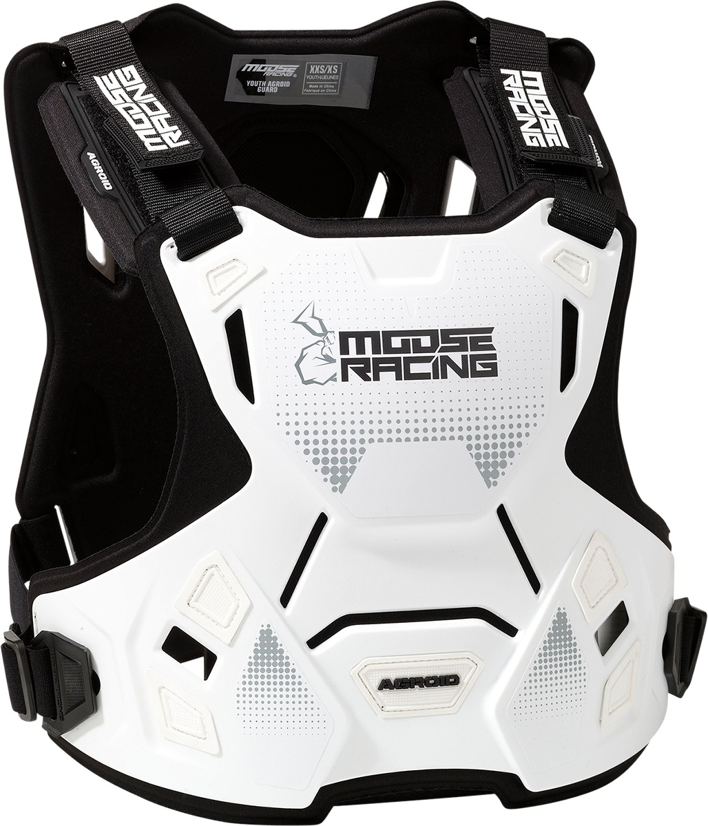Moose Agroid Youth Chest Guard 2XS/XS Black White - Youth chest protector, size 2XS/XS, Black/White - Click Image to Close