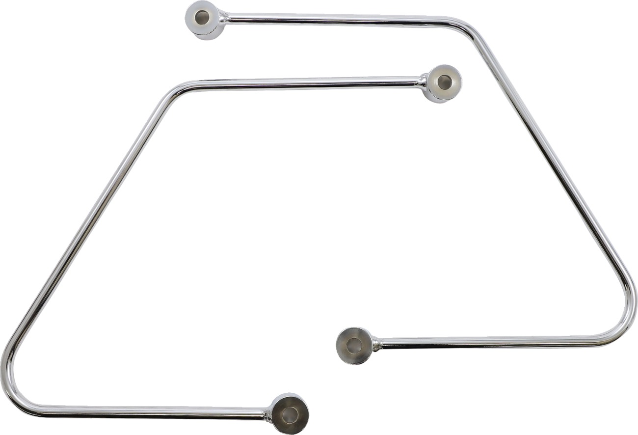 Cobra Saddlebag Supports Chrome Fits VStar 650 1998-2010 - Click Image to Close