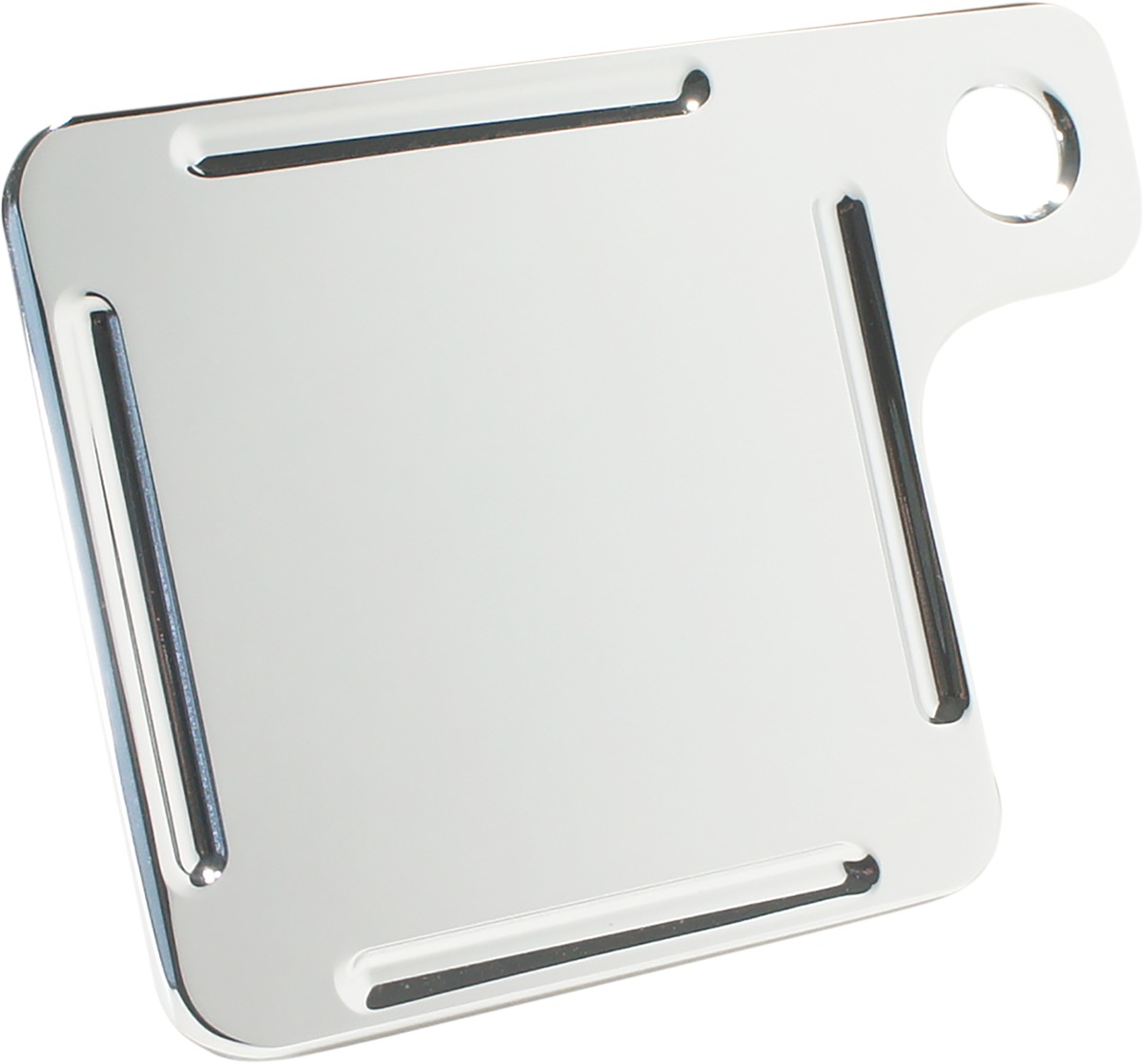 Joker Machine License Plate Inspection Tag Mount Chrome - Fits 2-3/4in square inspection tags, billet aluminum - Click Image to Close