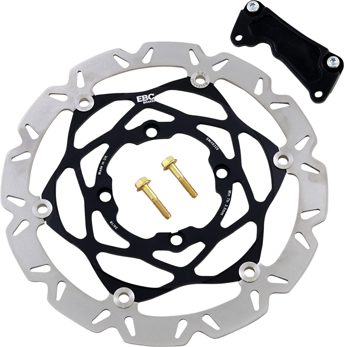 Contour Floating Front Brake Rotor 320mm - Black - Click Image to Close