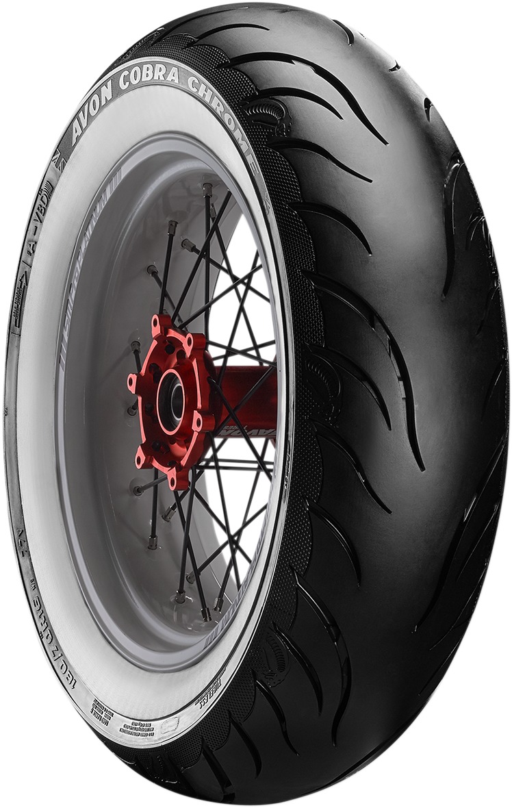 MT90B16 Cobra Chrome AV92 Rear Tire 74H Wide Whitewall - Click Image to Close