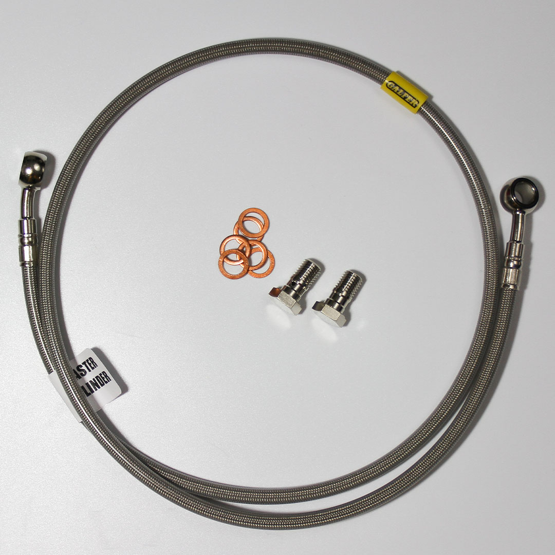 Standard Lines & Standard Banjos Stainless Steel Hydraulic Clutch Line - For 08-13 Ducati 848, 1098, & 1198 - Click Image to Close