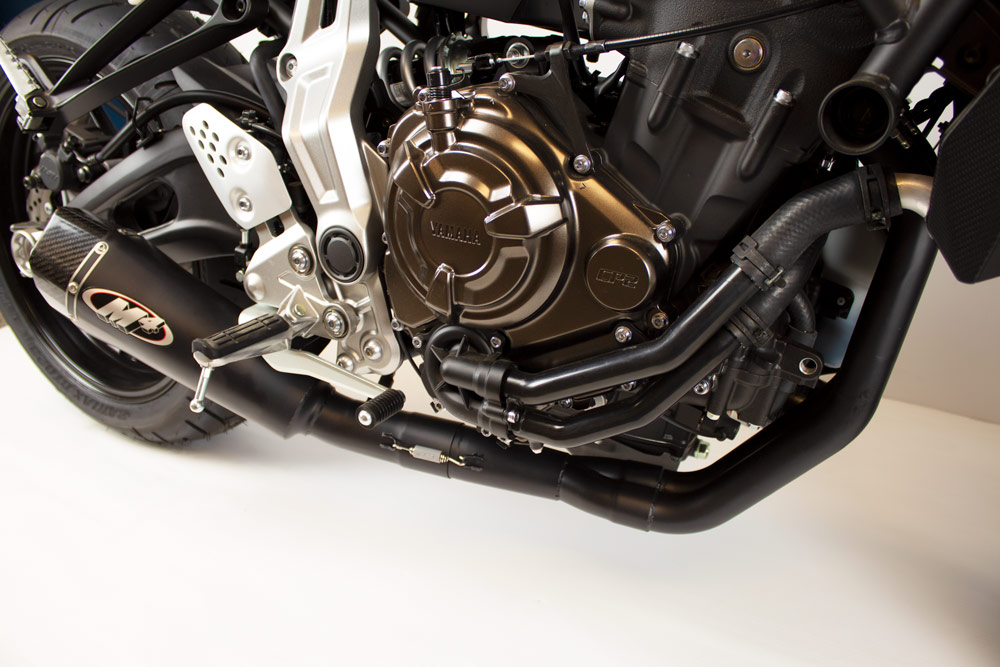 RM1 Black Full Exhaust - For 15-22 FZ-07/MT-07/XSR700 - Click Image to Close