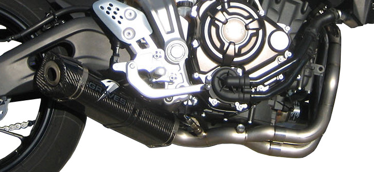 Carbon & Titanium Full Exhaust - FZ-07/MT-07/XSR700/R7 - Click Image to Close