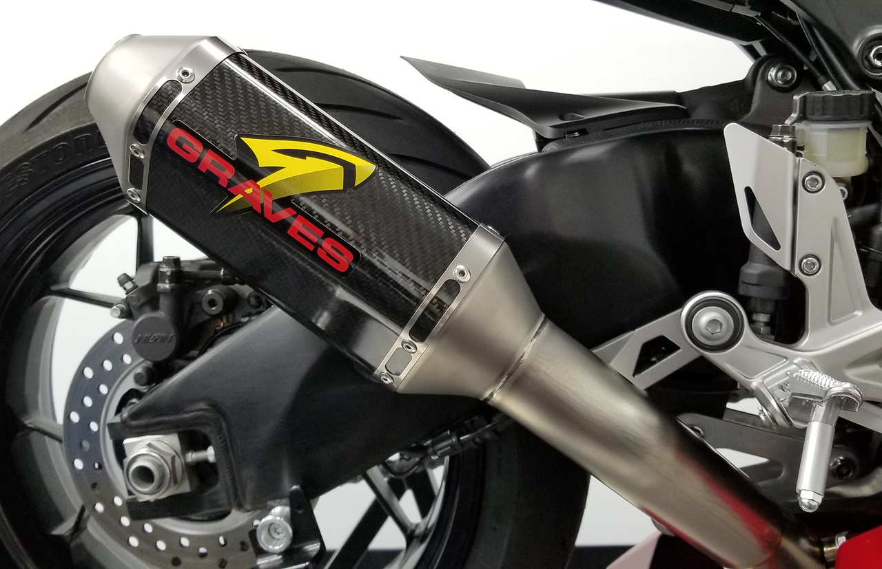 Carbon Fiber Cat Back Slip On Exhaust - For 17-22 Honda CBR1000RR - Click Image to Close