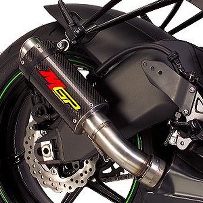 Carbon Fiber MGP Growler Slip On Exhaust - For 08-10 Kawasaki ZX10R - Click Image to Close