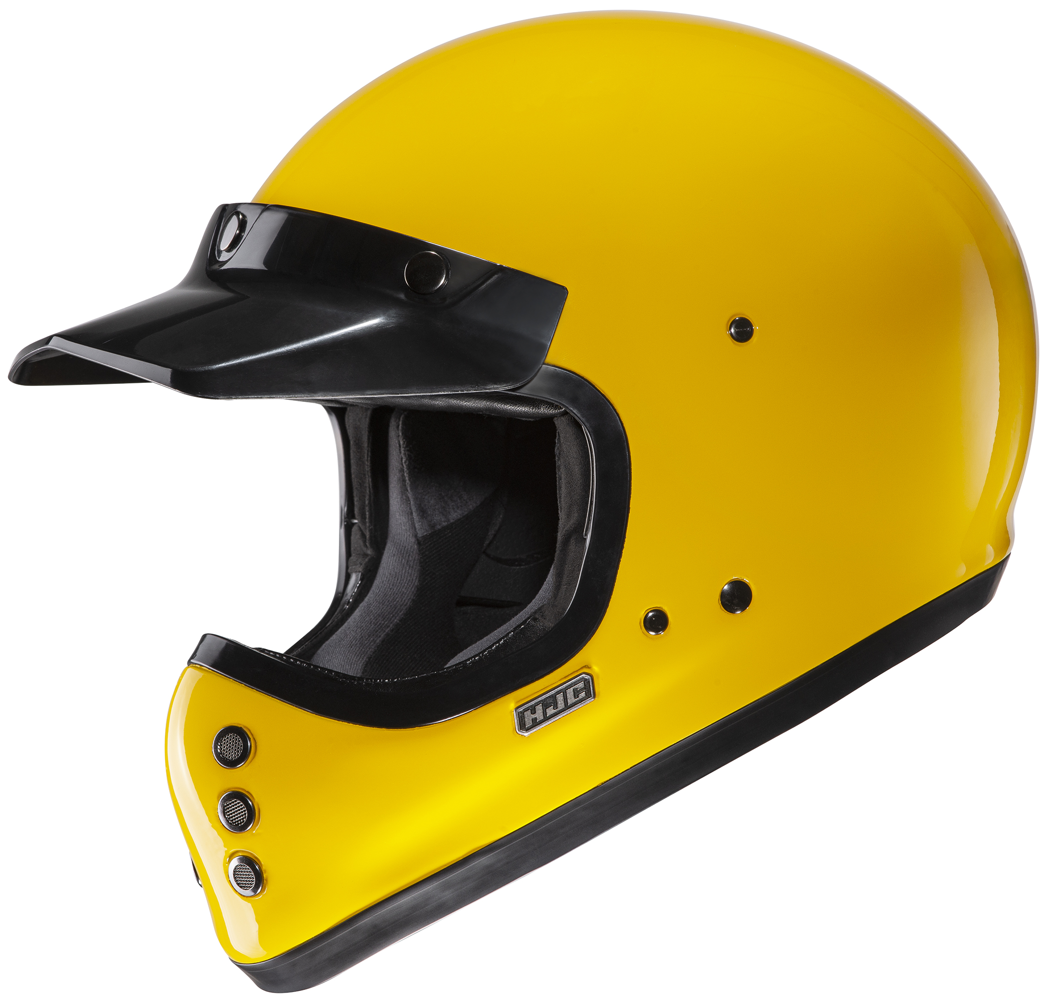 HJC V60 Deep Helmet Deep Yellow X-Large - Full-face helmet in Deep Yellow, X-Large - Click Image to Close