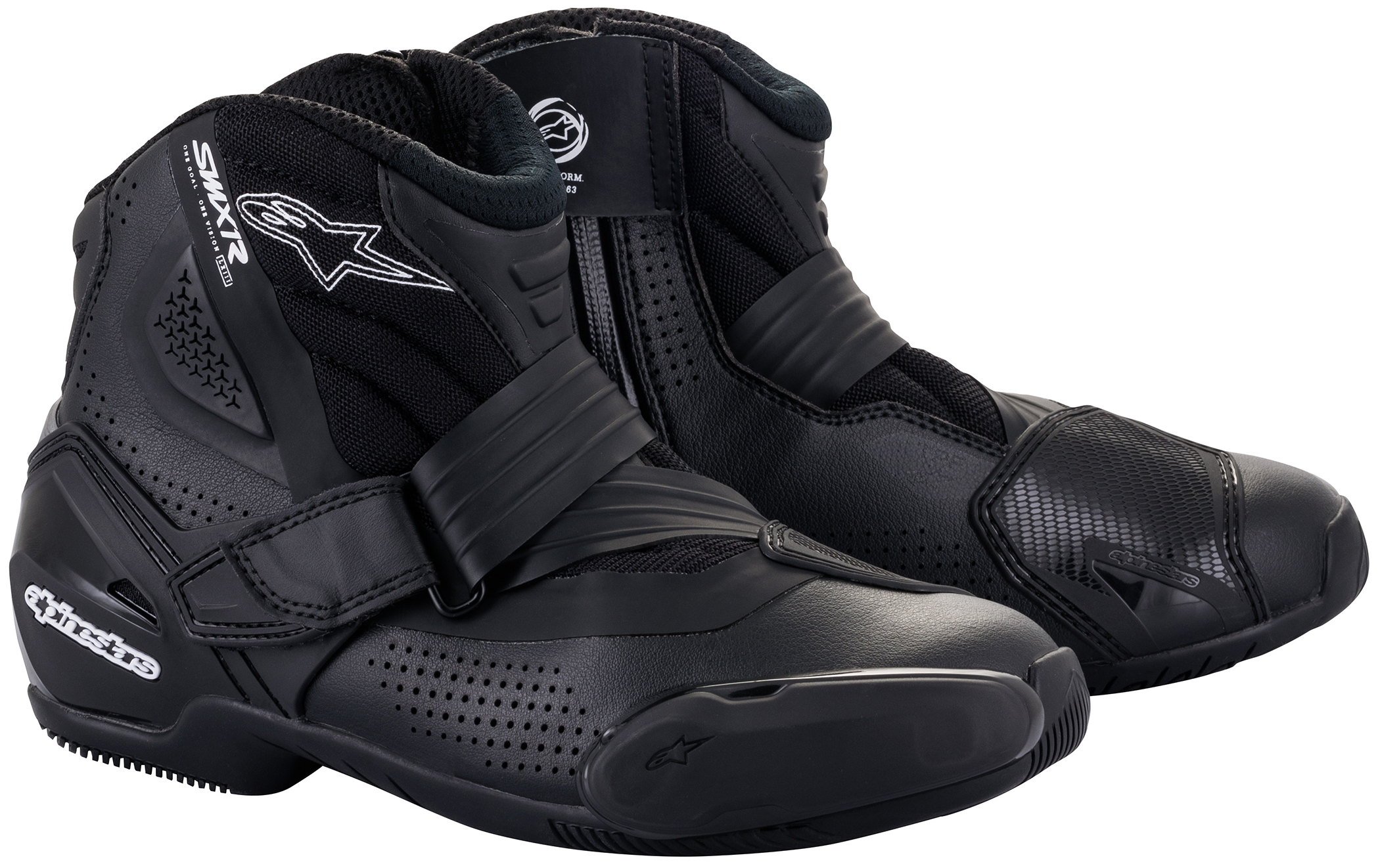 Alpinestars SMX-1 R V2 Motorcycle Boots Black Size 47 - Click Image to Close