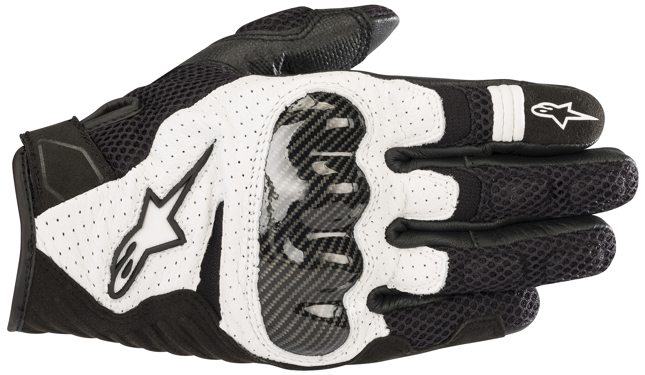 Alpinestars SMX-1 Air V2 Gloves Black/White Small - Click Image to Close
