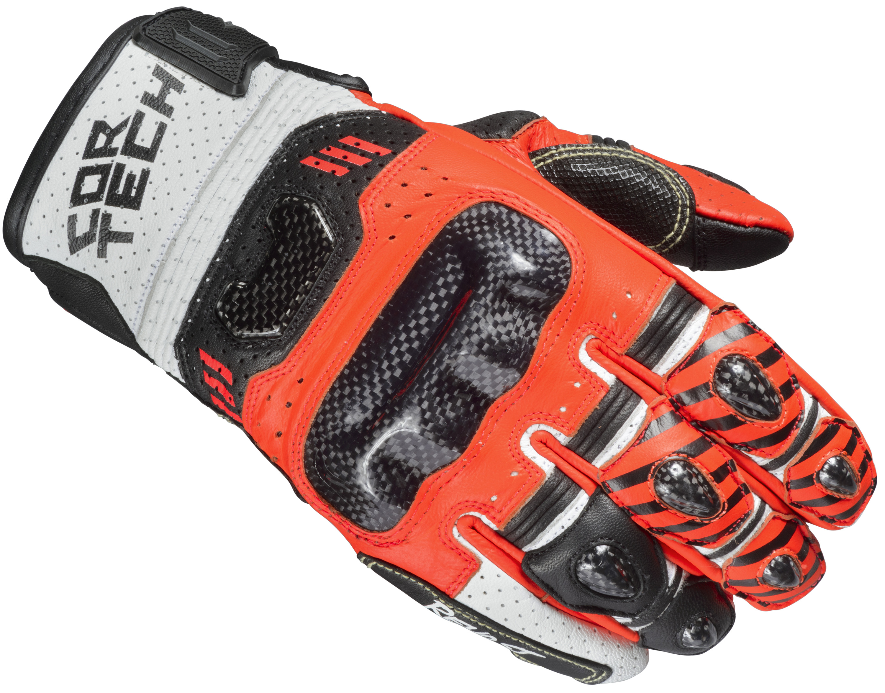 Cortech Revo Sport Street Gloves Red/White X-Large Men's - Red/White X-Large men's riding gloves - Click Image to Close