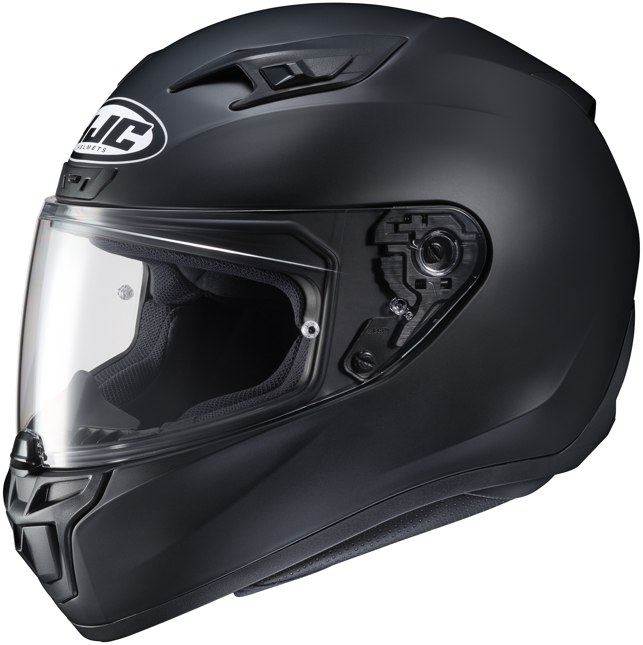 i10 Semi-Flat Black Full-Face Street Motorcycle Helmet X-Large - Click Image to Close
