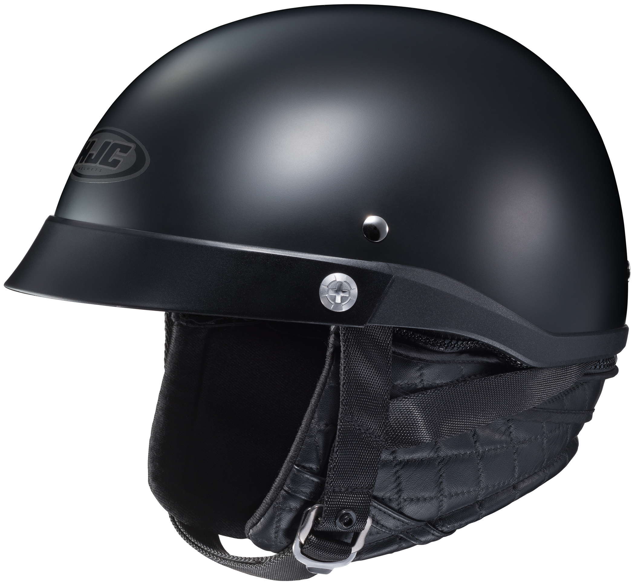 CL-Ironroad Matte Black Open-Face Half Helmet X-Small - Click Image to Close