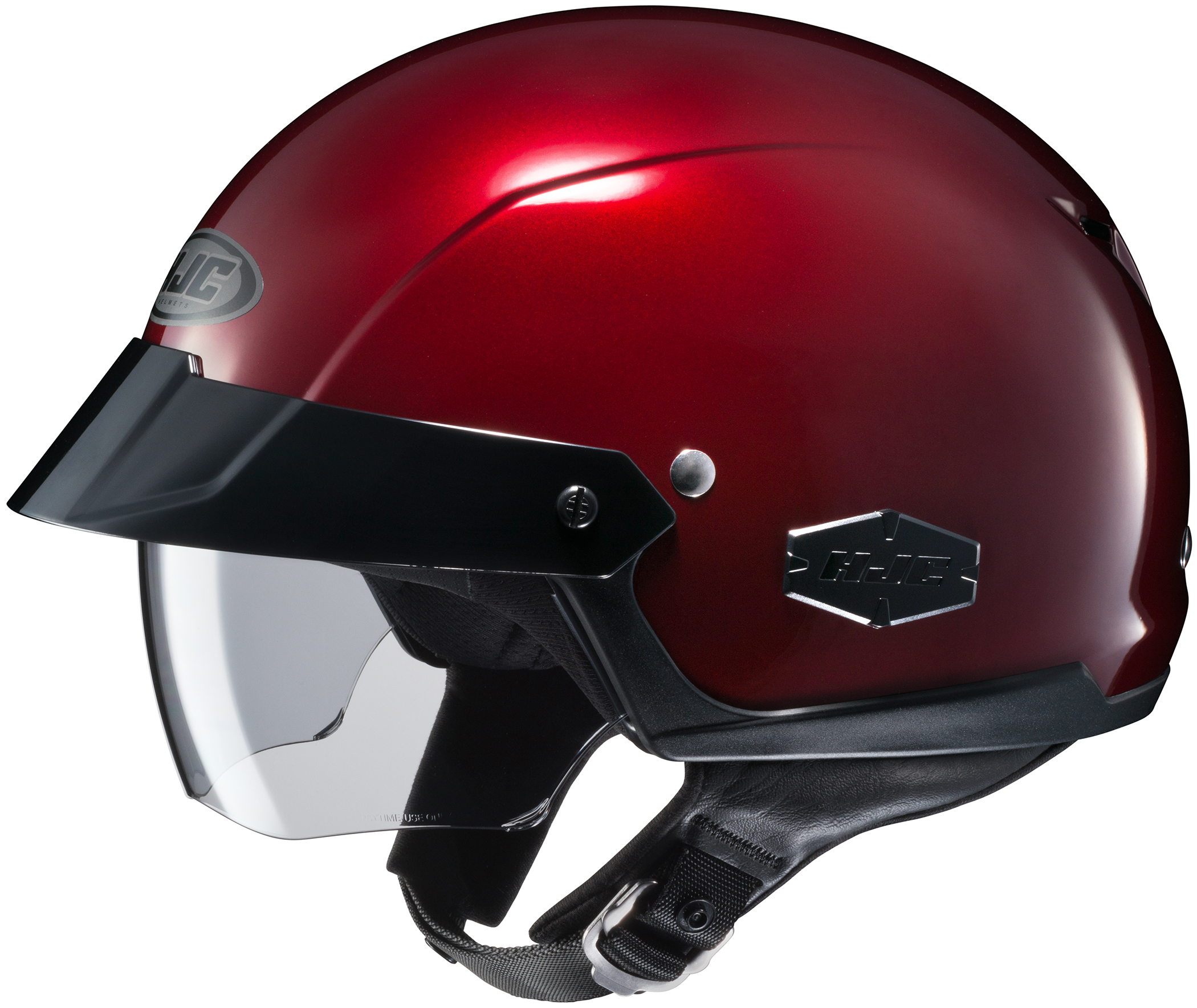 IS-Cruiser Wine Red Open-Face Half Helmet Medium - Click Image to Close