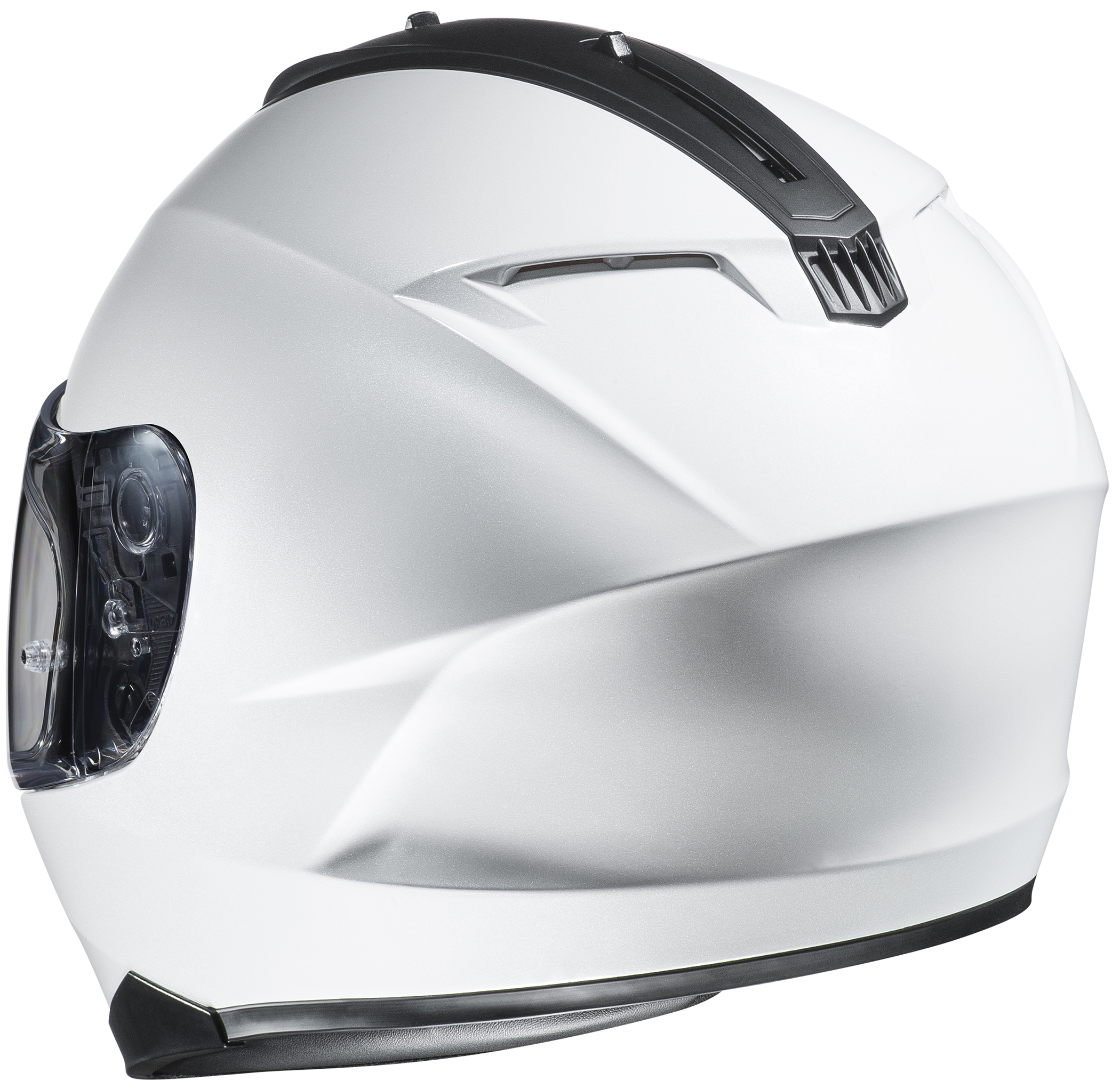 C70 Solid White Full-Face Street Motorcycle Helmet X-Small - Click Image to Close
