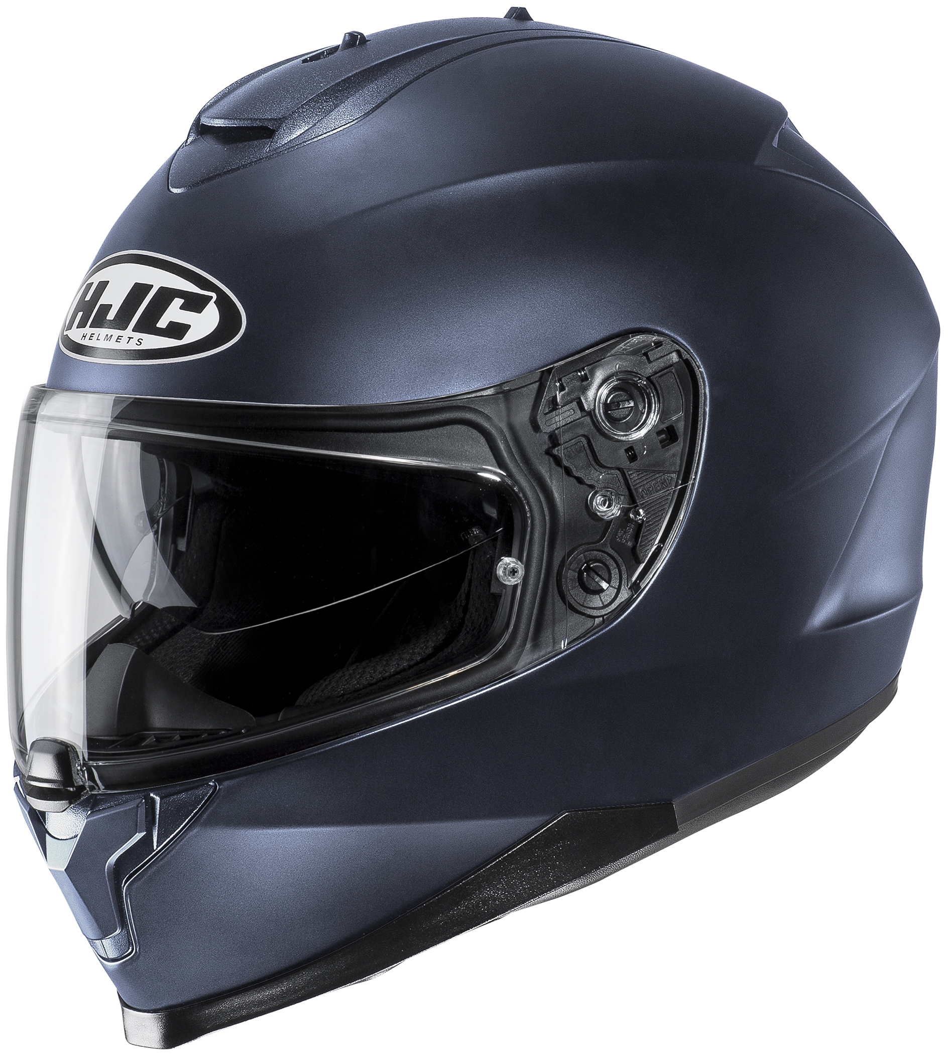 C70 Semi-Flat Anthracite Full-Face Street Motorcycle Helmet Medium - Click Image to Close