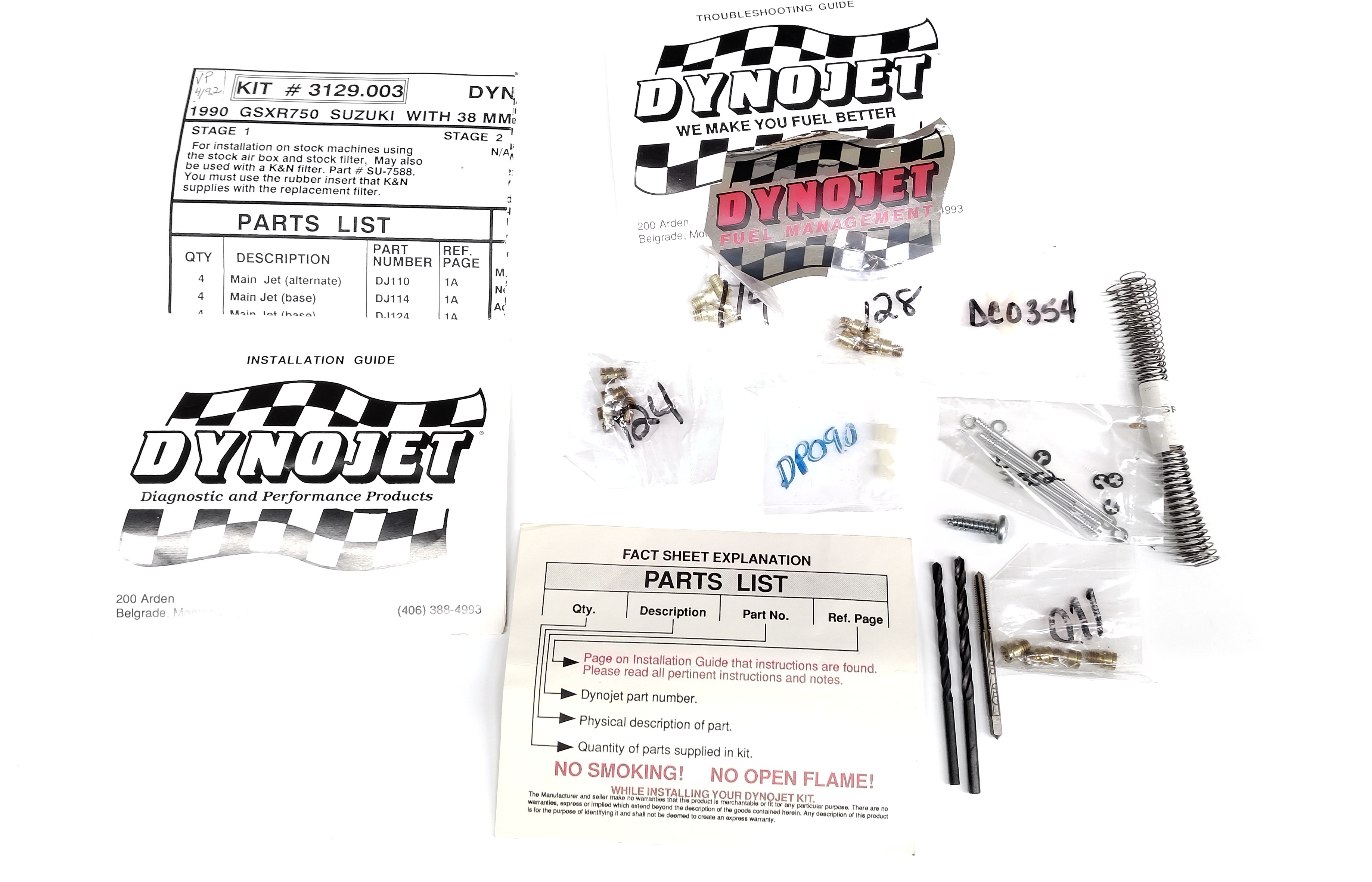*NOS* Jet Kit For 1990-1992 Suzuki Gsx-r750 with 38 mm carbs - Click Image to Close