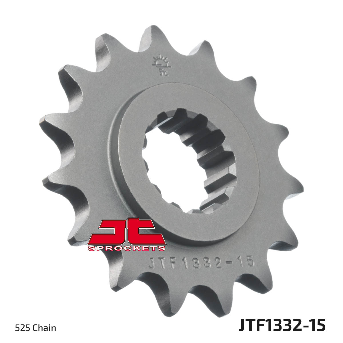 Front Steel Countershaft Sprocket - 15 Tooth 525 - Click Image to Close