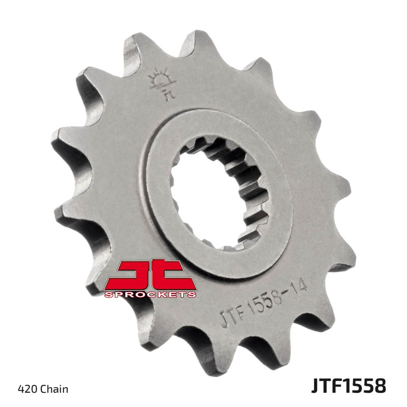 Steel Front Countershaft Sprocket - 14 Teeth 420 Pitch - Click Image to Close