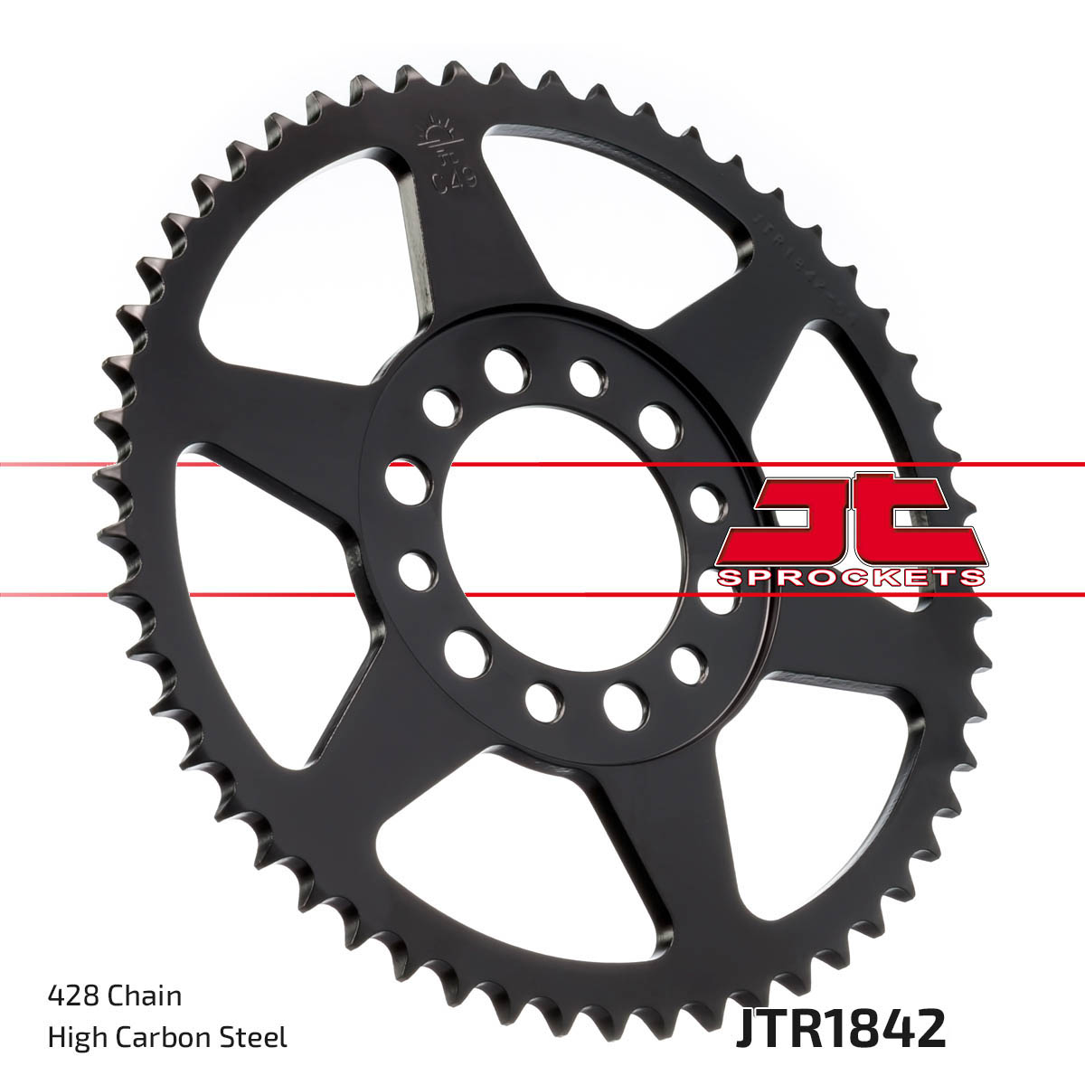 Steel Rear Sprocket - 52 Tooth 428 - For Yamaha TW200 YZ80 XT DT MX - Click Image to Close