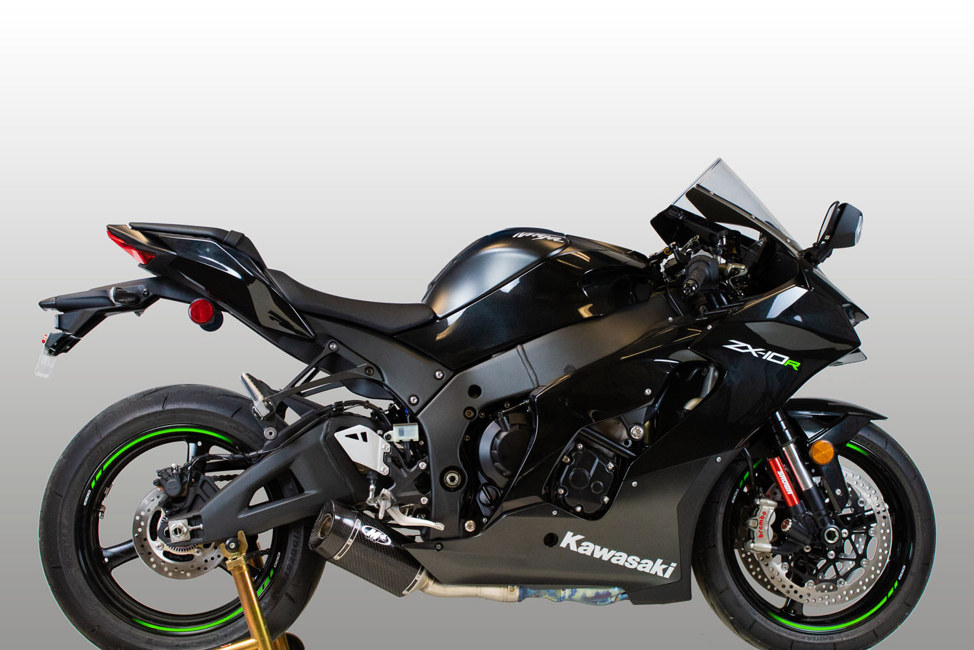 Street Slayer Carbon Fiber Slip On Exhaust - For 21-23 Kawasaki ZX10R - Click Image to Close