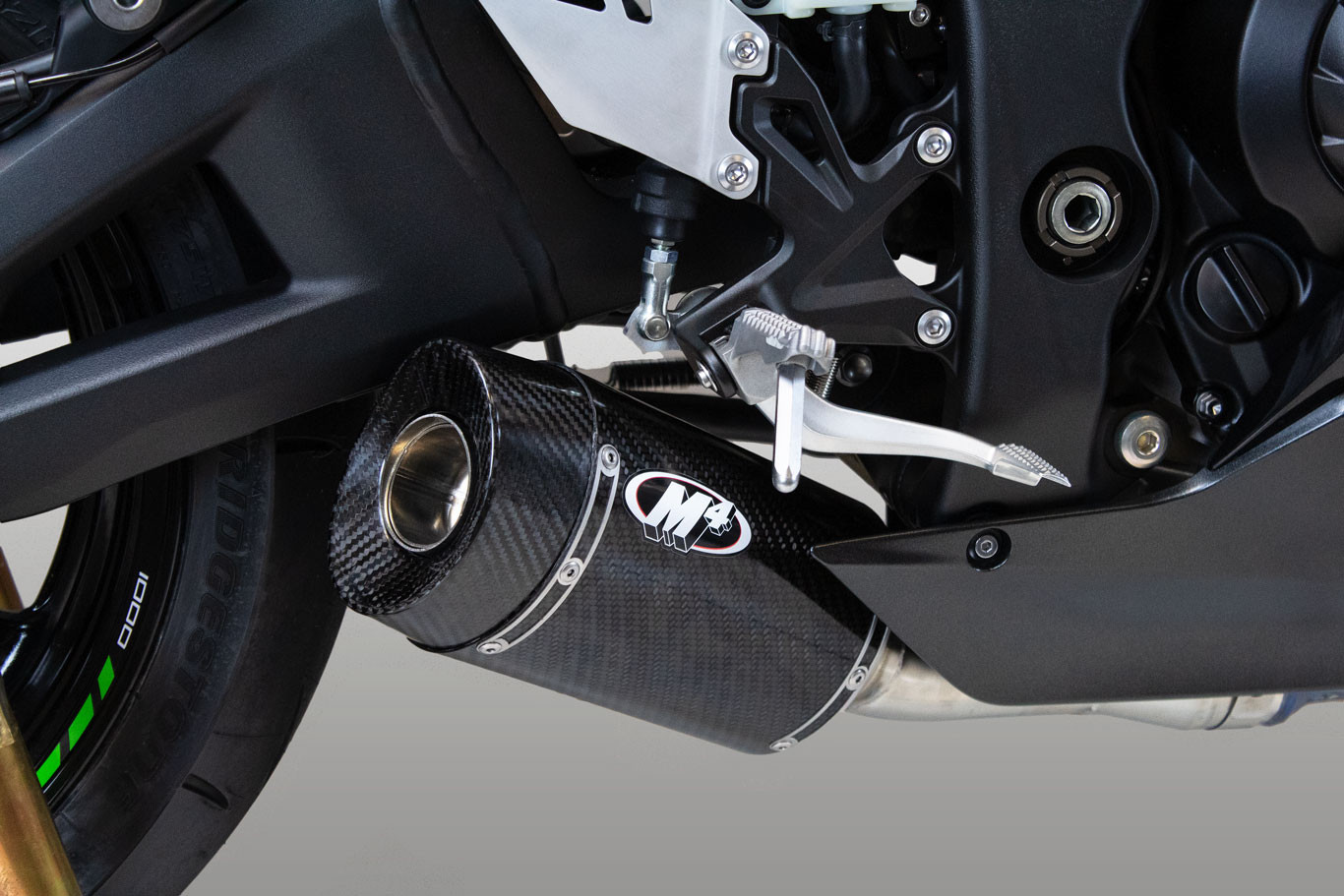 Street Slayer Carbon Fiber Slip On Exhaust - For 21-23 Kawasaki ZX10R - Click Image to Close