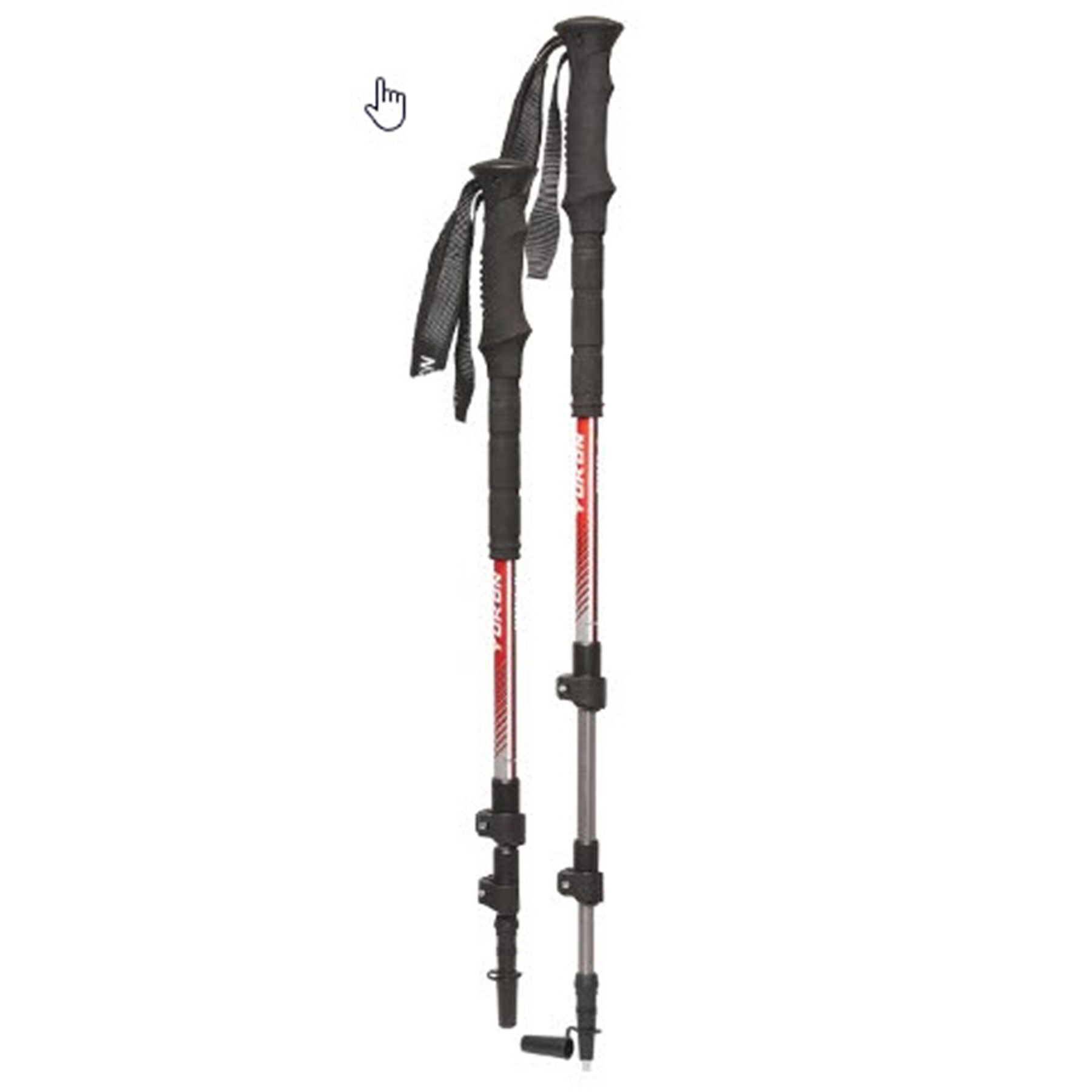 Airhead YC PRO II 7000 Series Trekking Pole Red - Adjustable aluminum trekking pole, red - Click Image to Close