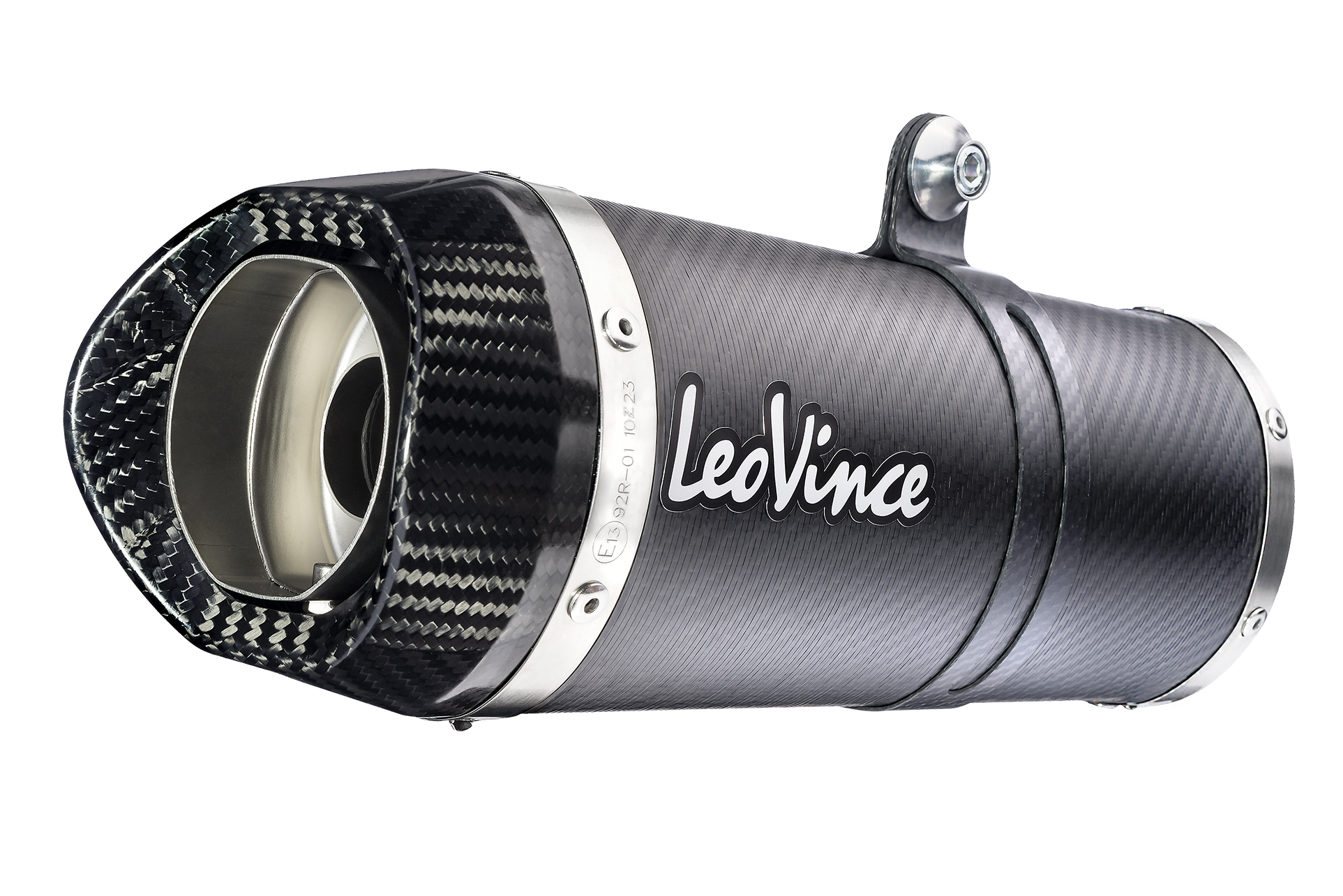 LV One Evo Carbon Fiber Slip On Exhaust Muffler - For 2017+ Triumph Street Triple 765 - Click Image to Close
