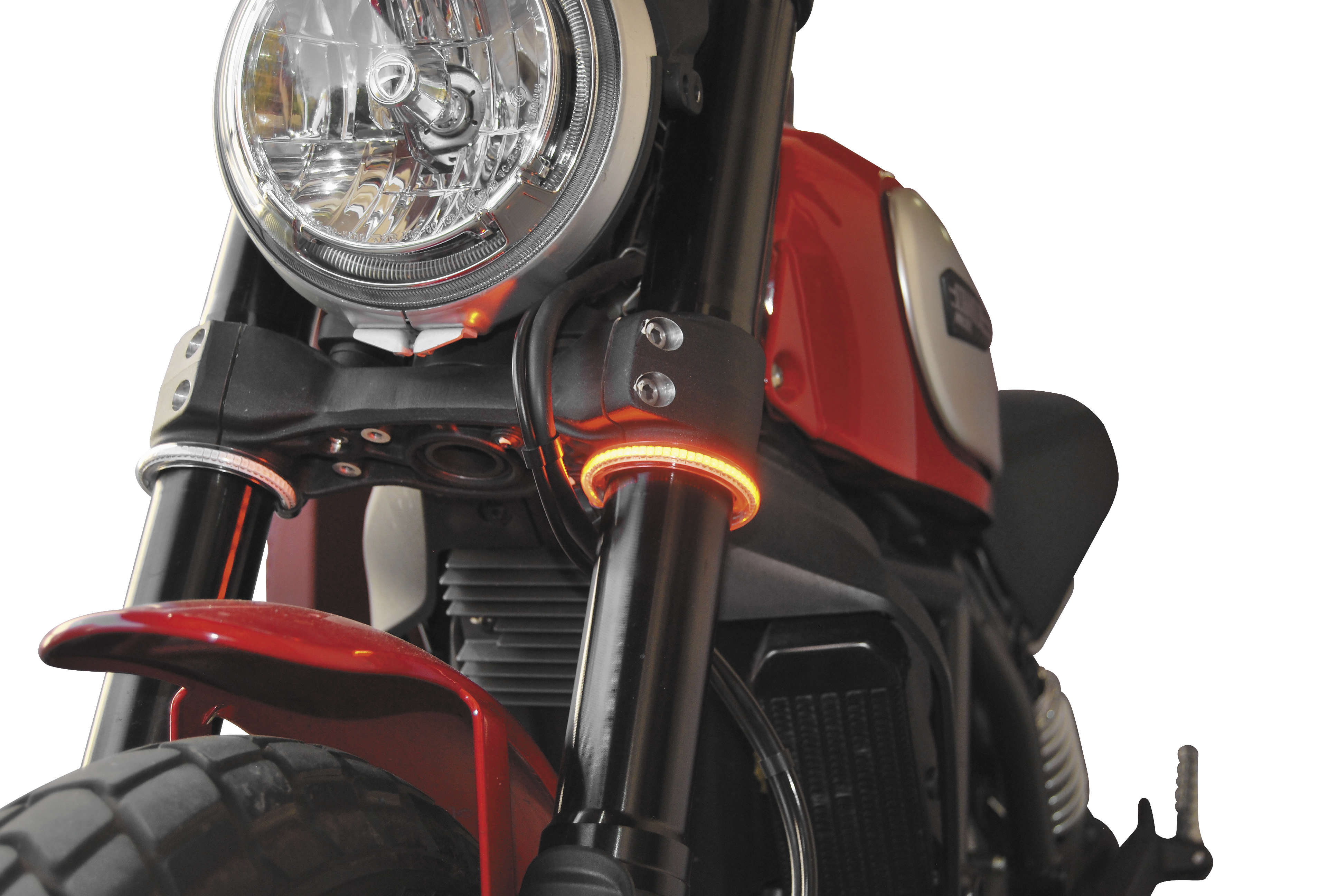 58mm Rage360 Fork Mount LED Turn Signals - Click Image to Close