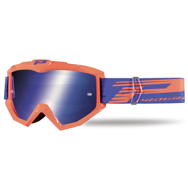 3201 Atzaki MX Goggles - Orange Frame w/ Multilayer Blue Iridium Lens - Click Image to Close