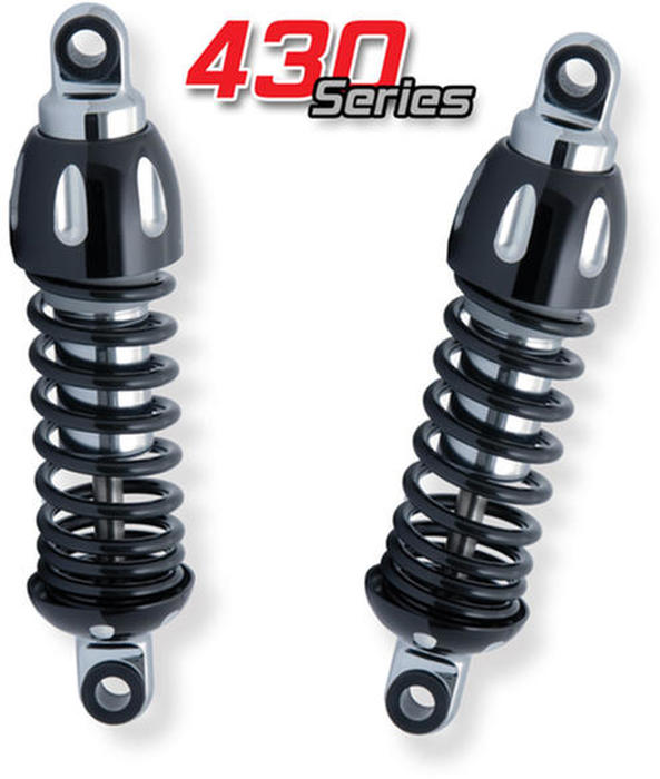 12" 430 Series Shocks - Black - Honda/Triumph - Click Image to Close