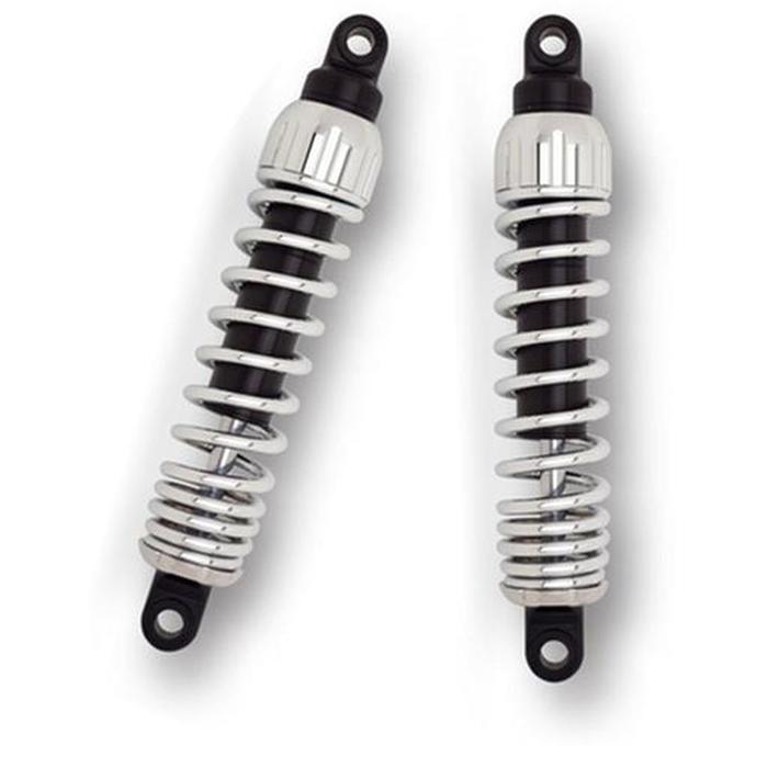 12" 444 Series Shocks Chrome - For 12-16 HD FLD Switchback - Click Image to Close