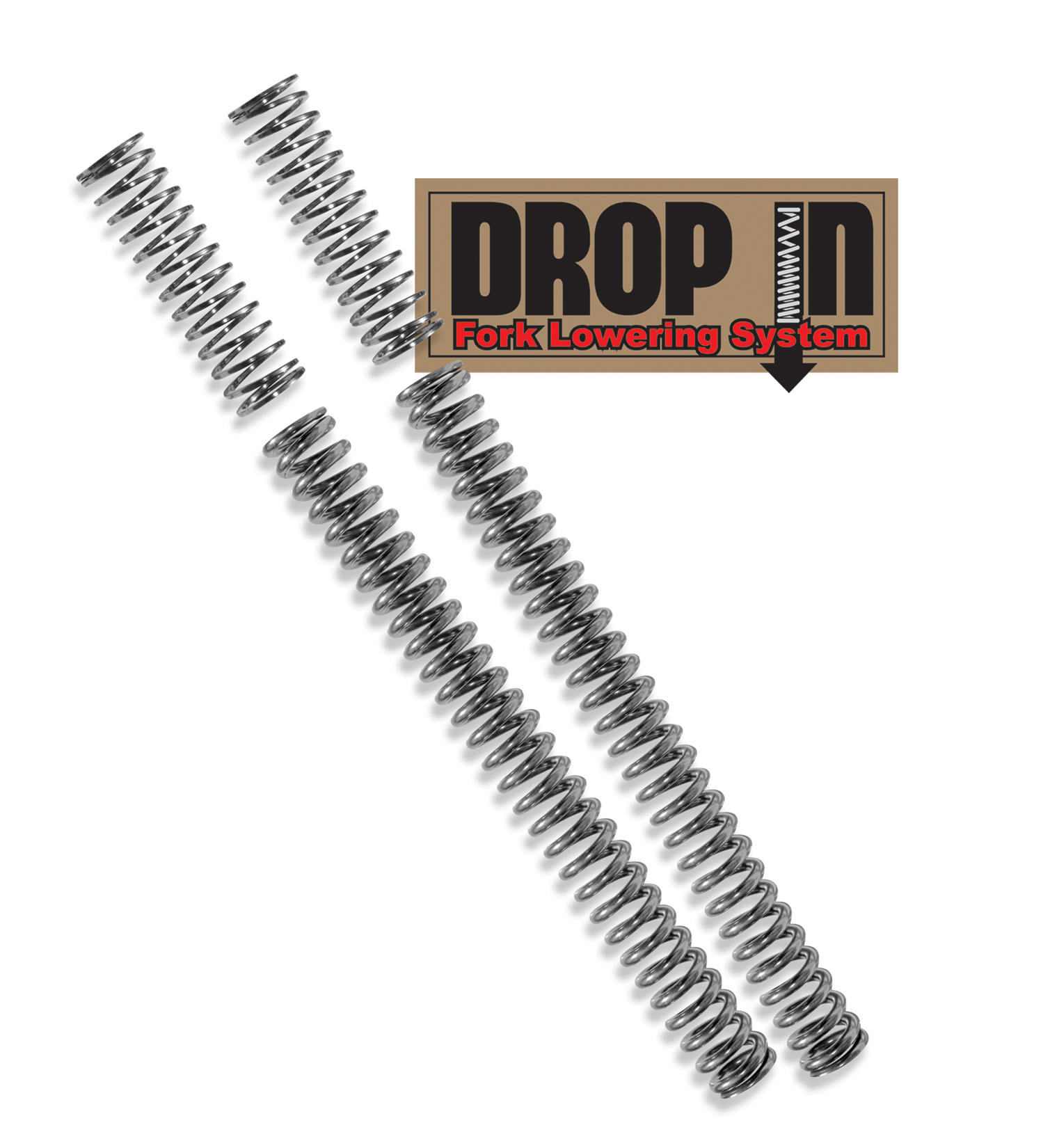 Drop-In Fork Lowering Spring Kit - For 12-16 HD FLD Dyna Switchback - Click Image to Close