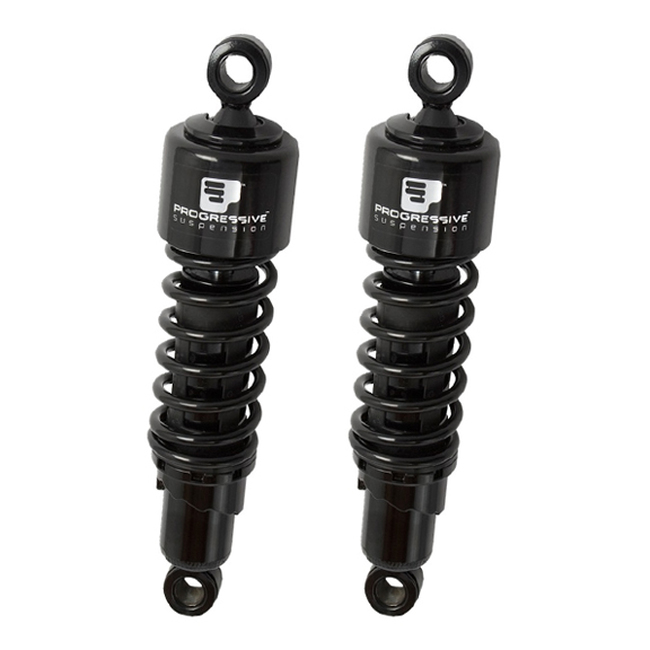 13" 412 Series Shocks - Black - For Harley Davidson Touring - Click Image to Close