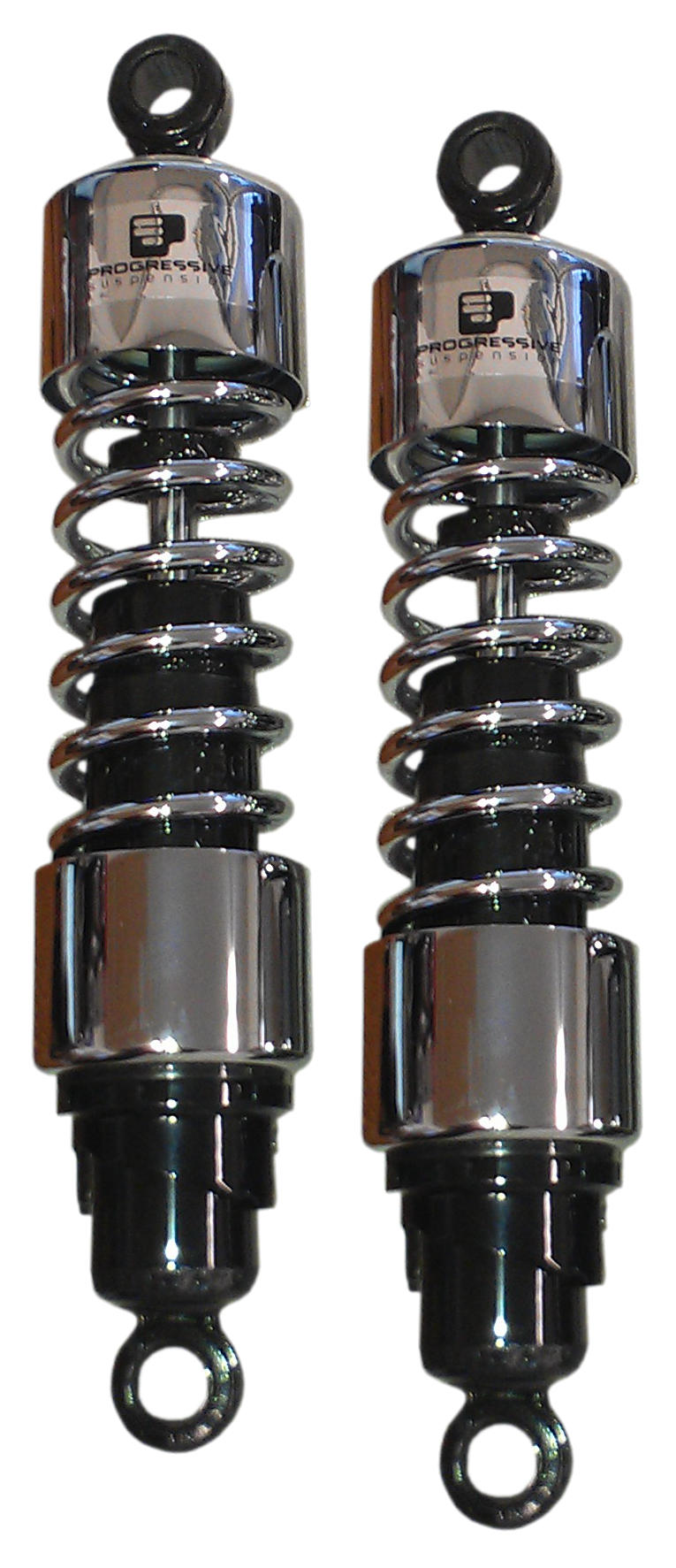 13" 412 Series Shocks Chrome - Click Image to Close