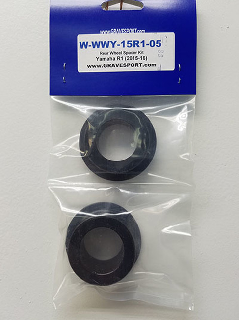 R1 WORKS Captive Rear Wheel Spacer Kit - For 15-22 Yamaha YZF R1 - Click Image to Close
