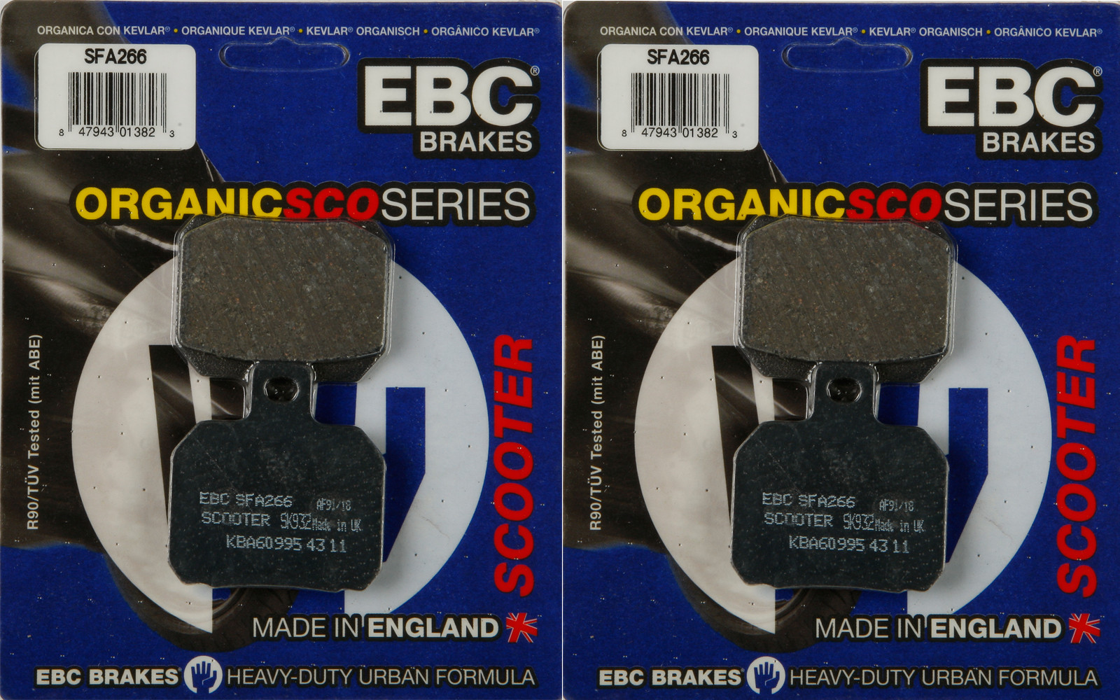 Standard Organic Brake Pads Front Set - 06-12 Piaggio Beverly 500 - Click Image to Close