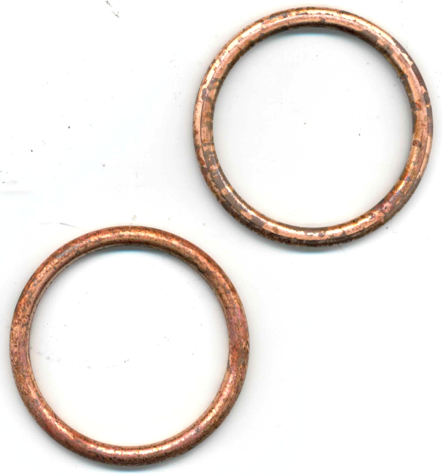 Copper Exhaust Gaskets Replace 65324-83A - Harley 84-18 Big Twin & 86-18 XL - Click Image to Close