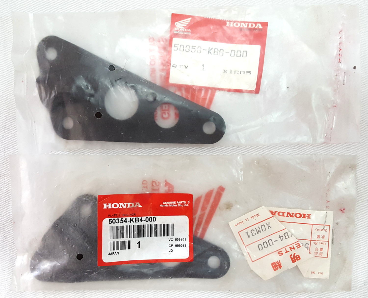 Left & Right Engine Hanger Plates - 91-08 Honda CB250 - Click Image to Close